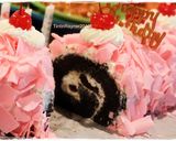 Foto langkah ke 13 dari resep PINKY BLACKFOREST ROLL untuk Ulang Tahun Mama Tercinta ;).