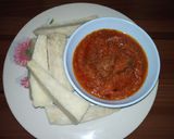 A picture of step 6 of Boiled yam with stew.