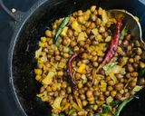 A picture of step 4 of Ajwain wali kala chana (Black chickpeas with carom seeds).