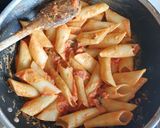 A picture of step 4 of Penne with Tomatoes and Feta.