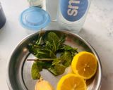 A picture of step 1 of Lemon🍋 Mint 🍃 Ginger 🫚 Sikanji🍹~Sparkling Digestive Sips in 5 minutes 🍹.