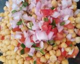 A picture of step 2 of Chana chaat.