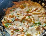 A picture of step 2 of Malai paneer.