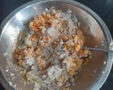 A picture of step 2 of Farali sago appam.