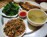Hình bước làm 5 của món Nộm tép hoa chuối