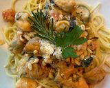 Une image de l'étape 3 de Spaghettis aux crevettes et moules.