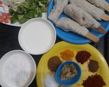 A picture of step 1 of Masala soya chaap.