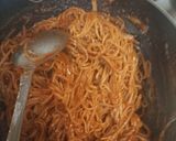 A picture of step 3 of Buldak Fire Noodles.