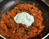 A picture of step 6 of Soya Chunk keema.
