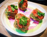 A picture of step 7 of Stuffed Capsicum with Garbanzo beans.