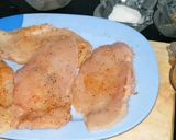 A picture of step 2 of Chicken steak with mushroom sauce.