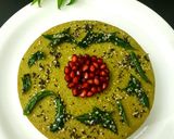 A picture of step 5 of Palak Dhokla / Spinach Dhokla.