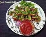 A picture of step 9 of Lasaniya / Garlic Sandwich Dhokla.
