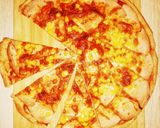 Pas rețetă Pizza cu șuncă și porumb 1 fotografie