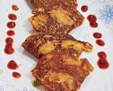 A picture of step 5 of Potato stuffed besan chilla.