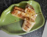 A picture of step 5 of Bread Maggi roll.