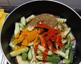 A picture of step 3 of Burnt Masala Parwal.