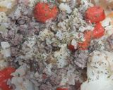 A picture of step 3 of Cauliflower, Carrots and Hamburger.