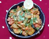 A picture of step 2 of Row Banana Sabzi.