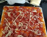 Foto langkah ke 5 dari resep Pizza sosis.