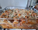 Sült, paradicsomos, virslis, penne recept fázis 7 fotója