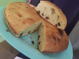 Bizcochuelo de vainilla con pasas de uva😋