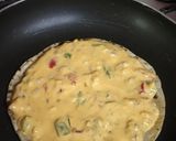 A picture of step 3 of Chapati pizza.