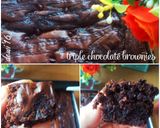 Foto langkah ke 9 dari resep Triple Chocolate Brownies.