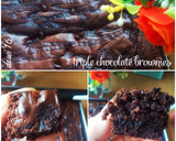 Foto langkah ke 9 dari resep Triple Chocolate Brownies.