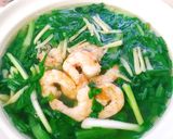 Hình bước làm 4 của món Canh cải xanh nấu tôm