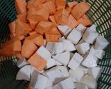 Foto langkah ke 1 dari resep Kolak ubi merah bola2 tape singkong kolang kaling.