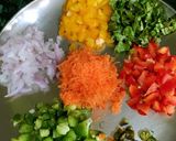 A picture of step 1 of Veggie Mini Chillas With Mixed Bran Flour.