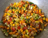 A picture of step 4 of Schezwan Egg Fried Rice.