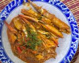A picture of step 3 of Chu Chee Crab with Ryukyu Fish Roe.