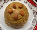 A picture of step 3 of Urad dal halwa.