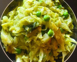 A picture of step 3 of Cabbage (kootu style) subji.