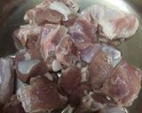 A picture of step 1 of Kerala style mutton curry.