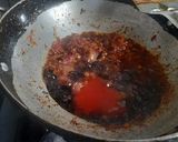 A picture of step 3 of Schezwan paneer.