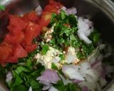 A picture of step 1 of Veg Besan Chilla with Chai.