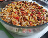 Foto del paso 5 de la receta: Pastel de coliflor con verduritas 🍅🥕🌶️ 🍄