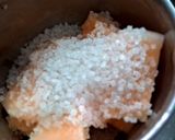 A picture of step 3 of Muskmelon honey milk shake(smoothie).