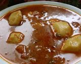 A picture of step 4 of Hyderabadi Arvi Gosht ka Sherwa.