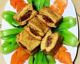 Hình bước làm 4 của món Đậu Hủ Nhồi Thịt+ Cải Thìa Sốt Dầu Hào