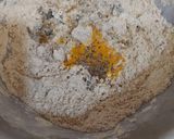 A picture of step 1 of Crispy palak pakoda.