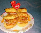 A picture of step 3 of Aalu tikki burger.