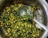 A picture of step 1 of Corn-Spinach Momos.
