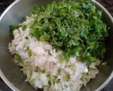 A picture of step 1 of Cabbage pakoda.
