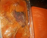 A picture of step 4 of Jollof spaghetti and chicken.