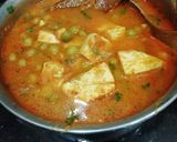 A picture of step 5 of Matar Paneer dhaba style.
