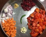 A picture of step 1 of Tomato Beetroot Carrot Soup.